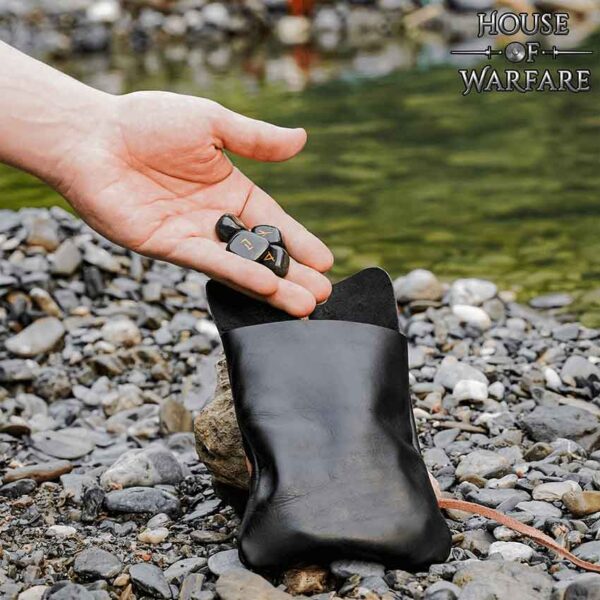 Viking Runes with Leather Pouch