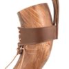 Aslaug Carved Drinking Horn with Holder