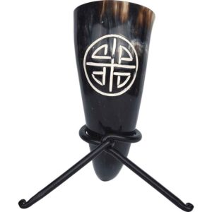 Vegvisir Viking Drinking Horn