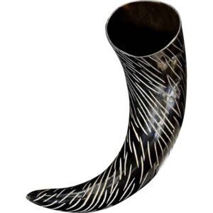 Skadi Carved Drinking Horn