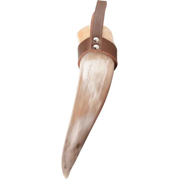 Ivar Norse Drinking Horn with Leather Holder