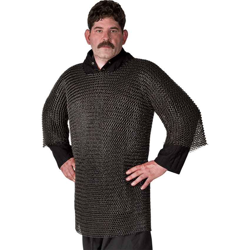 Details about   Xl Butted Chainmail Shirt Blackened Chain Mail Armor Haubergeon Collectible