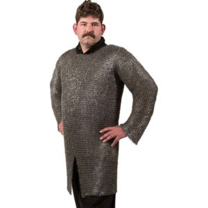 Flat Ring Round Riveted Chainmail Hauberk