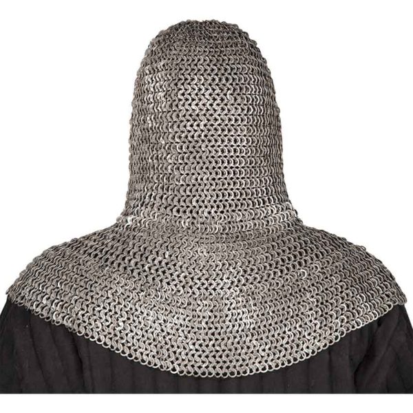 Flat Ring Wedge Rivet Chainmail Coif