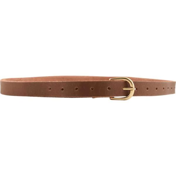 Medieval Leather Buckle Belt - Brown