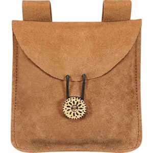 Small Suede Pouch - Brown