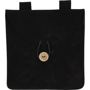 Large Suede Pouch - Black