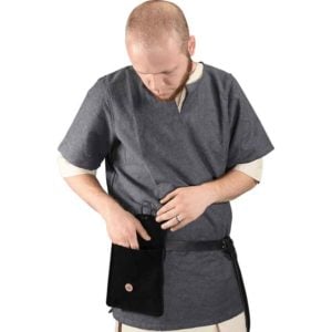 Large Suede Pouch - Black