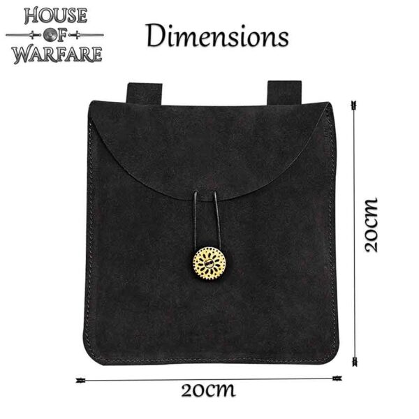 Large Suede Pouch - Black