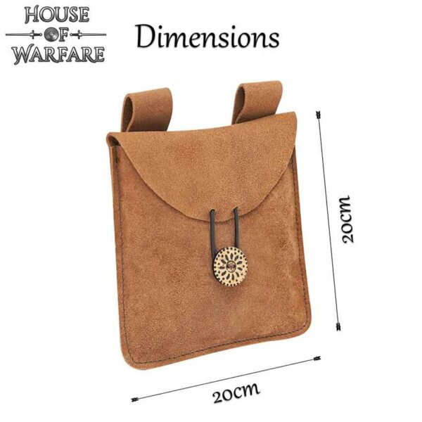 Large Suede Pouch - Brown