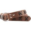 Laced Leather Ring Belt - Brown with Black