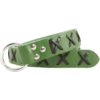 Laced Leather Ring Belt - Green with Black