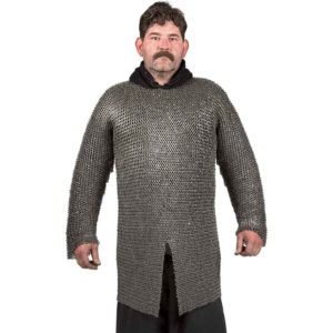 Round Ring Round Riveted Chainmail Hauberk