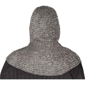 Round Ring Round Riveted Chainmail Coif