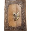 Ornate Border Leather Journal with Clasp