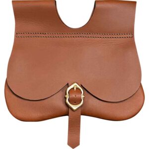 Leather Medieval Kidney Pouch - Brown