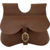 Leather Medieval Kidney Pouch - Brown