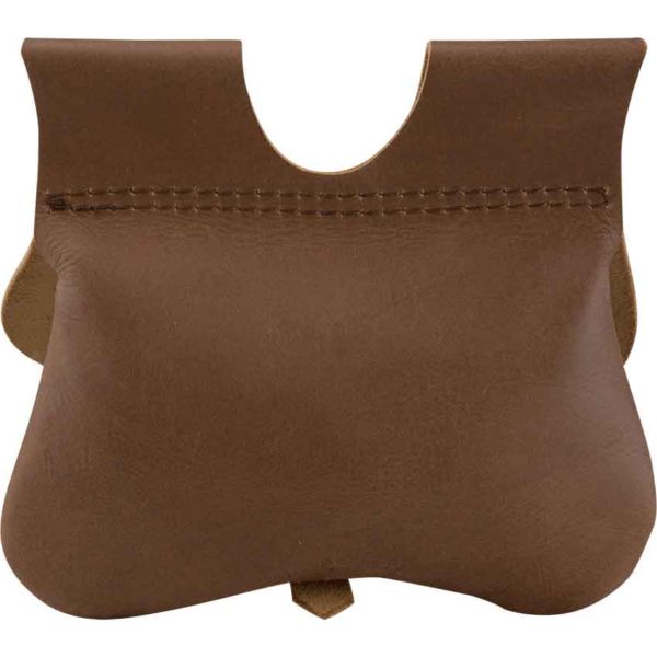 Leather Medieval Kidney Pouch - Brown