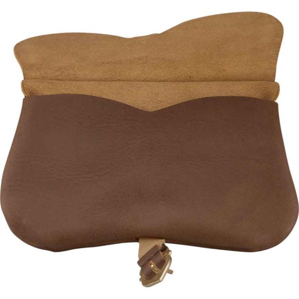 Leather Medieval Kidney Pouch - Brown