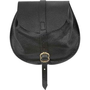 Small Merchant Leather Bag - Black