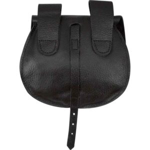 Adventurers Leather Flap Bag - Black