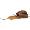 Leather Pouch with Pockets - Brown