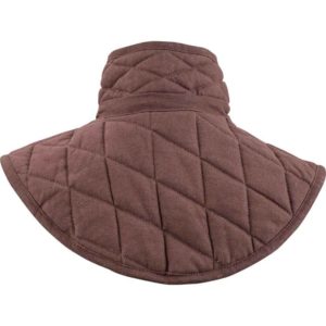 Brass Buckle Padded Collar - Brown