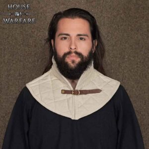 Brass Buckle Padded Collar - Ecru