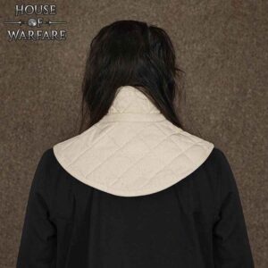 Brass Buckle Padded Collar - Ecru