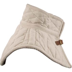 Brass Buckle Padded Collar - Ecru