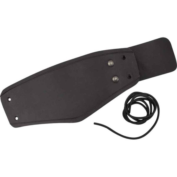 Simple Leather Wrist Cuff - Black