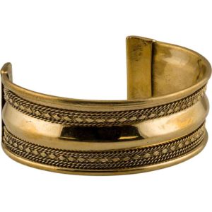 Brass Viking Cuff Bracelet - Medium