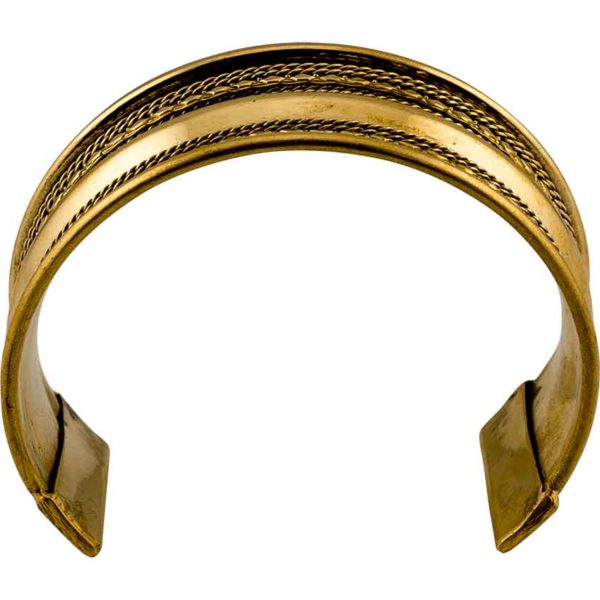 Brass Viking Cuff Bracelet - Medium