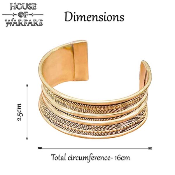 Brass Viking Cuff Bracelet - Small
