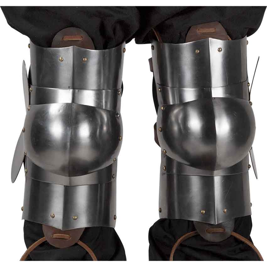 Medieval 13th Century Steel Armor Knee Cops Larp renaussance 18g Steel 