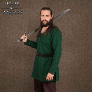 Knights Simple Medieval Leather Belt - Black