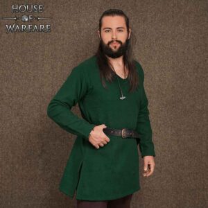 Knights Simple Medieval Leather Belt - Black