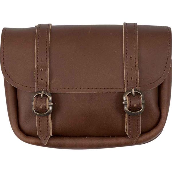 Large Merchant Leather Bag - Brown