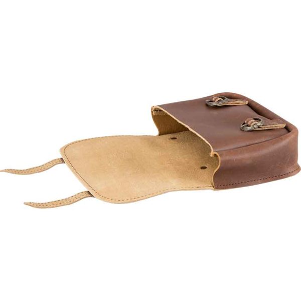 Large Merchant Leather Bag - Brown