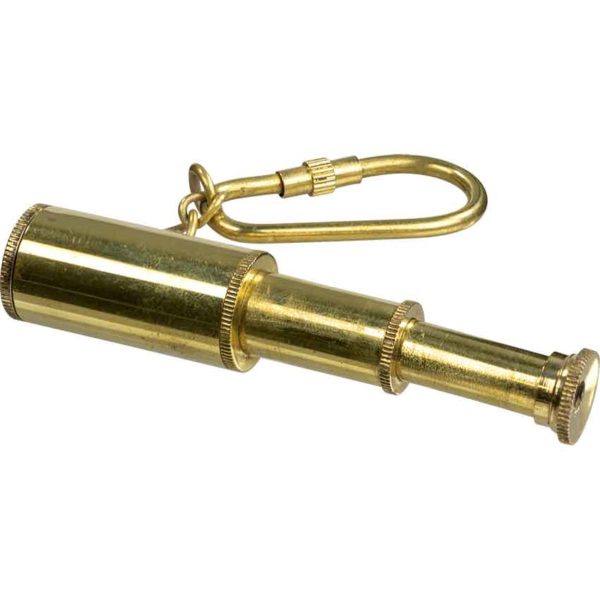 Brass Telescope Keychain