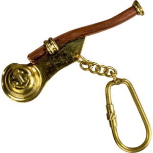 Brass Boatswain Whistle Keychain