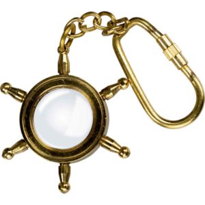 Brass Sailor's Wheel Keychain