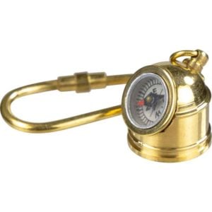 Brass Diving Helmet Compass Keychain