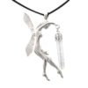 Sterling Silver Fairy Necklace with Crystal