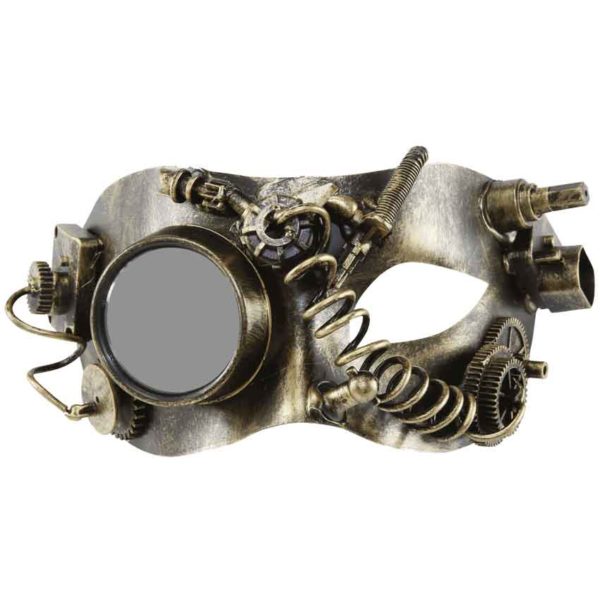 Gold Steampunk Monocle Eye Mask