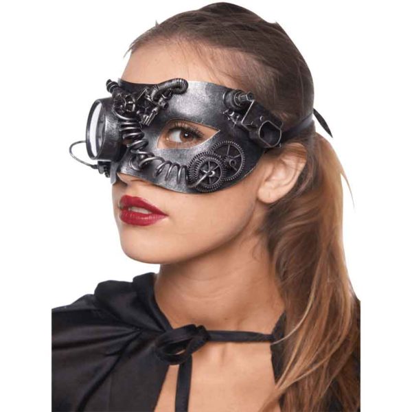 Silver Steampunk Monocle Eye Mask