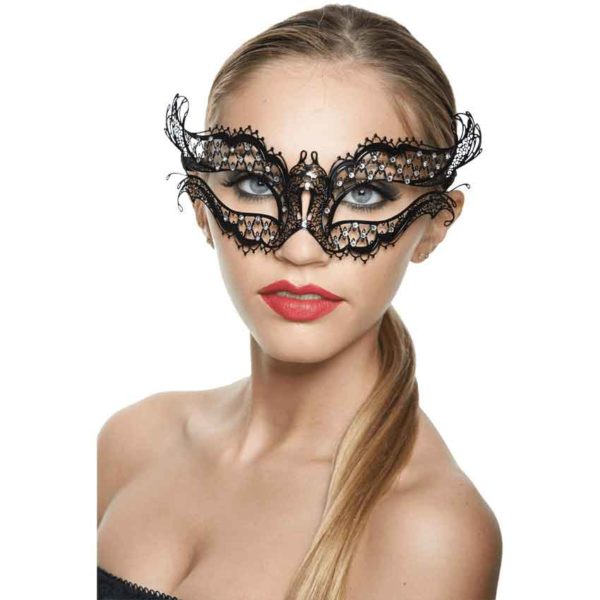 Black Venetian Butterfly Mask