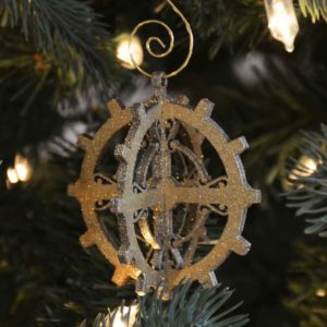 3-D Steampunk Gear Ornament Set of 6