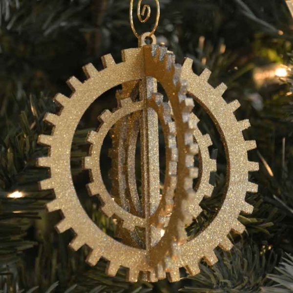 3-D Steampunk Gear Ornament Set of 6