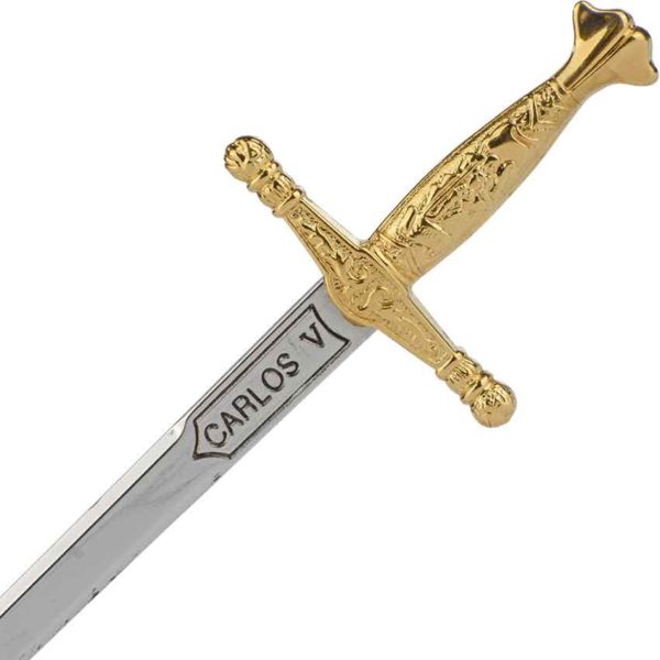 Miniature Gold Charles V Sword by Marto